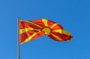 Macedonian Flag waving
