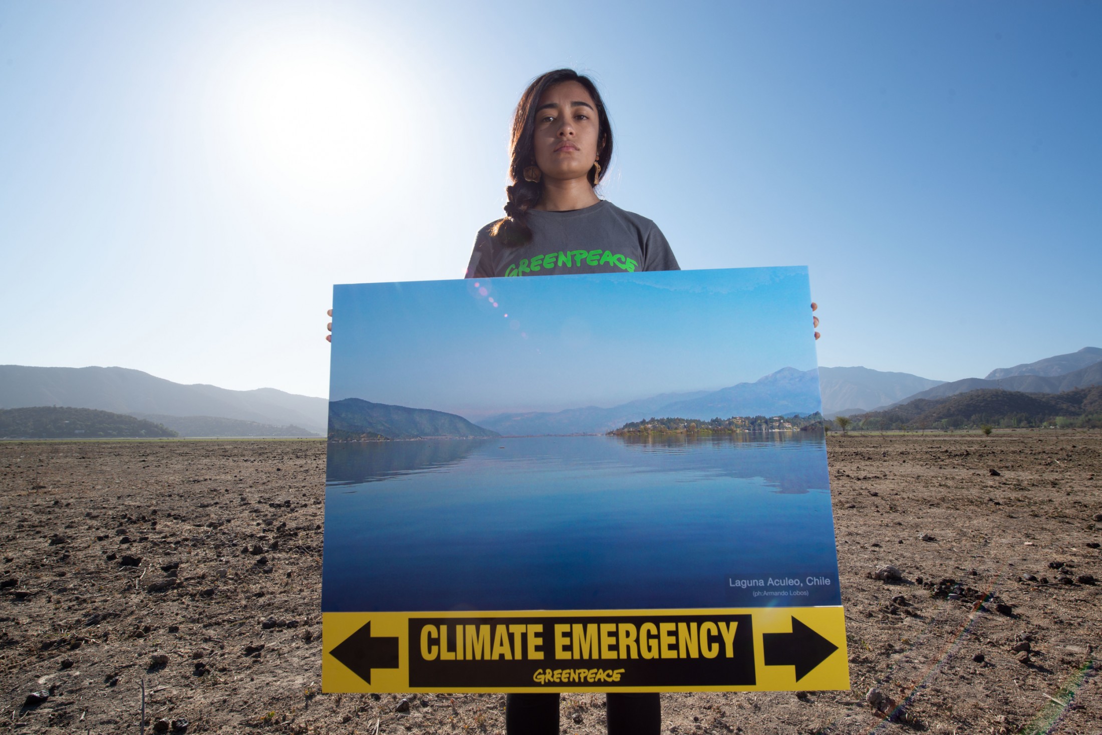 Climate Emergency Action at Laguna de Aculeo in Chile