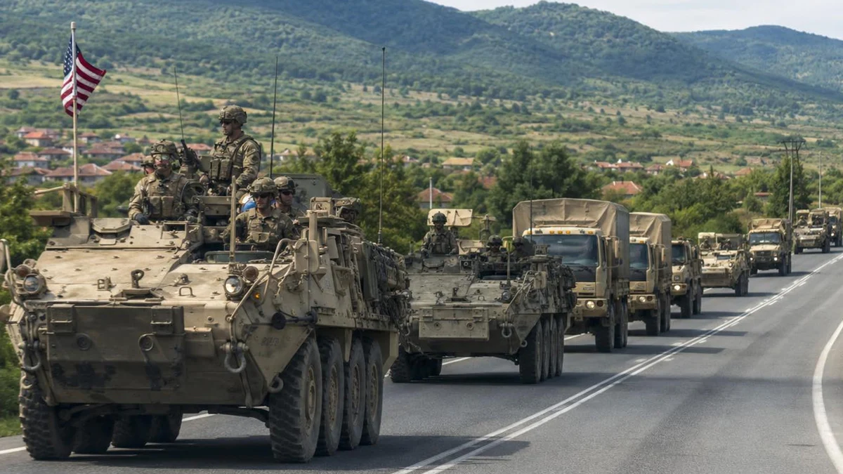 Американска военна техника преминава през България